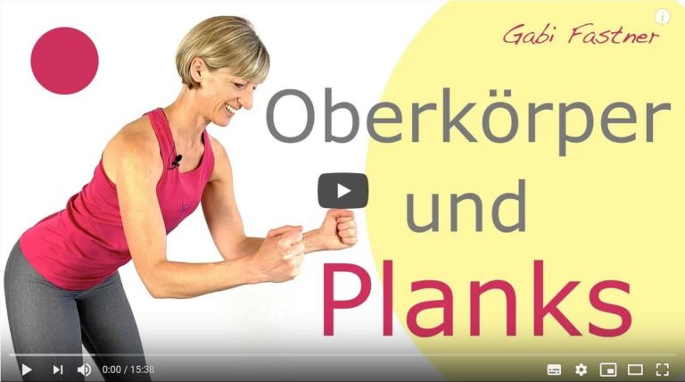 16 min. Oberkörper, Schultern, Arme, Körpermitte, flacher Bauch | Planks & more mit Gabi Fastner