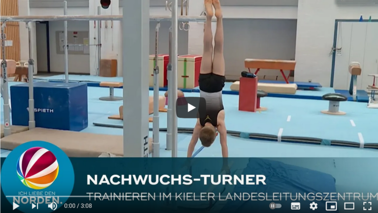 Sat 1-Bericht mit Video: Nachwuchs-Turner trainieren im Kieler Landesleistungszentrum