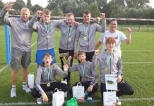 Bild von oben links: Trainer Jan Kröger, Kevin Propp, Lasse Möller, Vincent Stier, Trainerin Stefanie Stier Unten: Kjell Duis, Julius Mohr und Tjorven Kröger es fehlt Melina Thomas