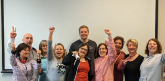 von links nach rechts: Sylvia, Rolf, Karin, Martina, Dorothee, Sören, Melanie, Christiane, Claudia, Eila Auf dem Foto fehlt Gunnar