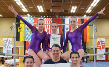 Jugend trainiert für Olympia Bundesfinale! hinten von links: Carolin Völkel, Jule Hintz, Isabell Fölsch, vorn: Merle Lingner, Eike Biemann, Minu Weber