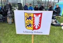 Schild mit dem Schleswig-Holstein Wappen