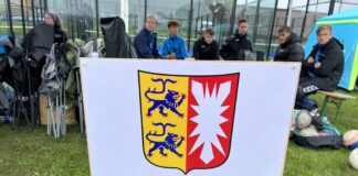 Schild mit dem Schleswig-Holstein Wappen