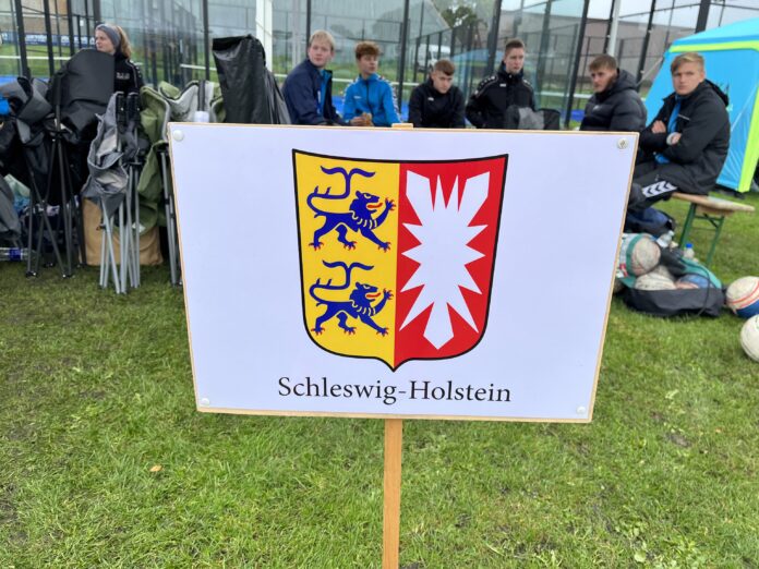 Schild mit dem Schleswig-Holstein Wappen