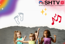 Werbebild: Musik und Tanz im Kinderturnen