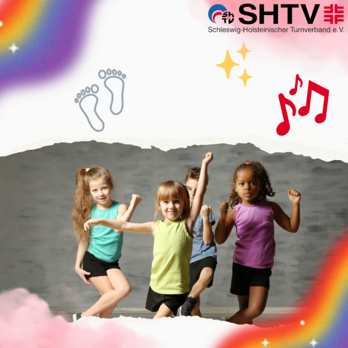 Werbebild: Musik und Tanz im Kinderturnen