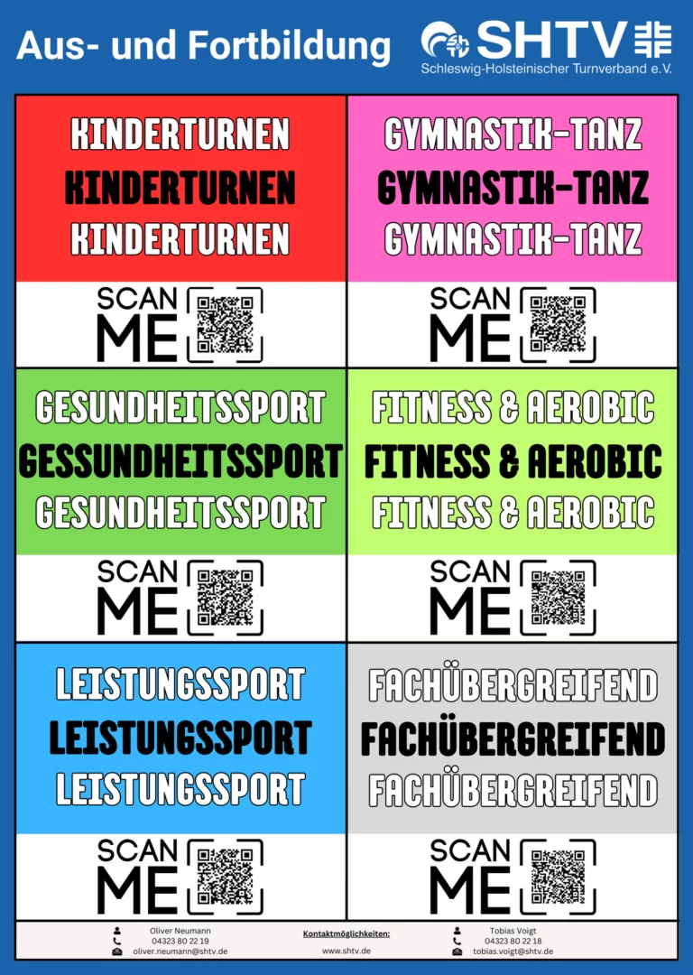 Werbematerial für unsere vielfältigen Lehrgänge!