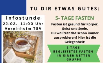 5 Tage-Fasten im März Werbeflyer 5 Tage Fasten
