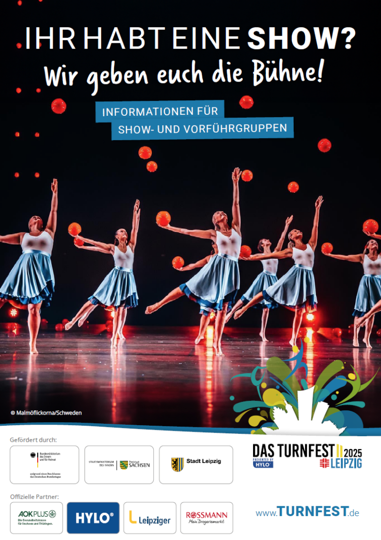 Turnfest – Informationen für Show- und Vorführungsgruppen
