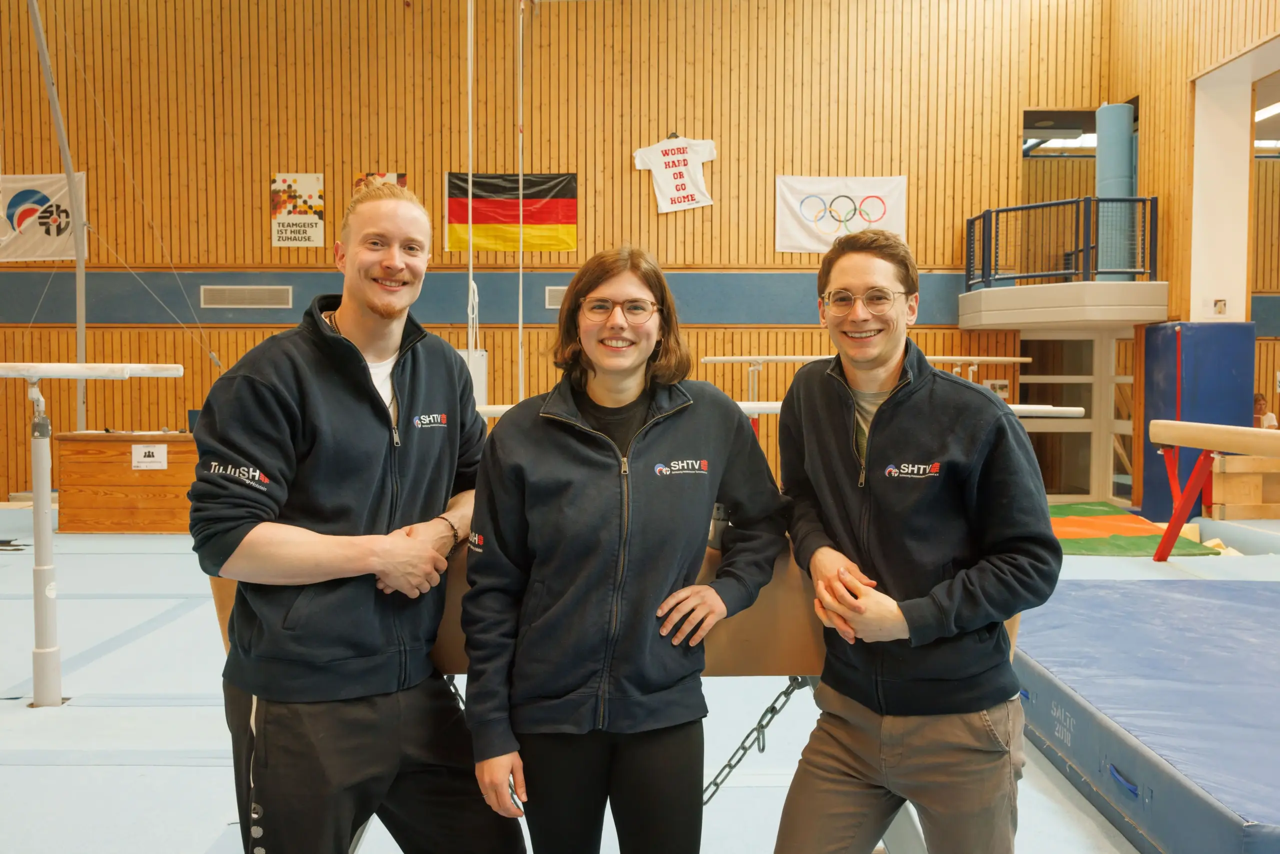 LSP-Trio-min Gruppenbild von Kathrin Fudickar, Melvin Lucas und Arne Voßwinkel im Landesstützpunkt Kiel