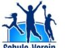 Drei spielende Kinder-Silhouetten und der Text "Schule+Verein"
