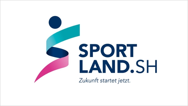 Logo von Sportland.SH mit dem Slogan: „Zukunft startet jetzt.“