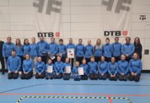 Teilnehmer*innen des Deutschland-Cup vom Rhönrad-Sport