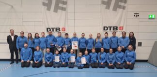 Gold, Silber, Bronze – SHTV räumt beim Deutschland-Cup ab Teilnehmer*innen des Deutschland-Cup vom Rhönrad-Sport