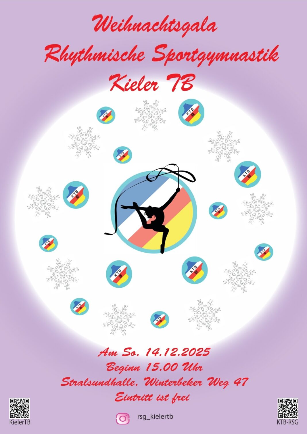 Plakat vom Weihnachtsgala RSG vom Kieler TB