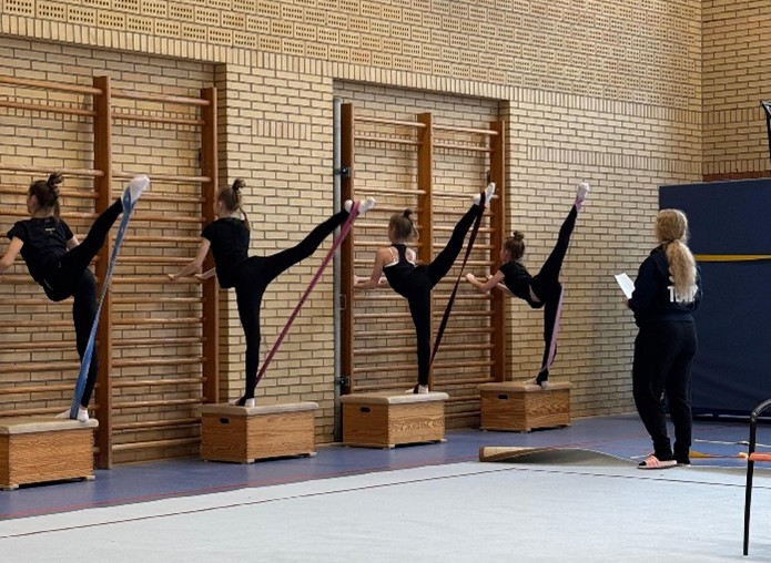 Turnerinnen an der Sprossenwand