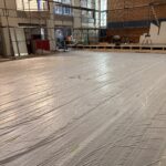 Neuer Teppich in der Turnhalle