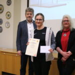 M. Schümann und P. Labendowicz mit Katrin Umlandt