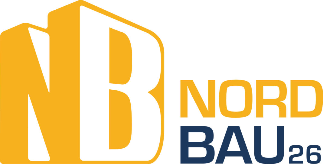 Logo der Nordbau 2026 mit gelber und blauer Schrift