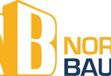 Logo der Nordbau 2026 mit gelber und blauer Schrift