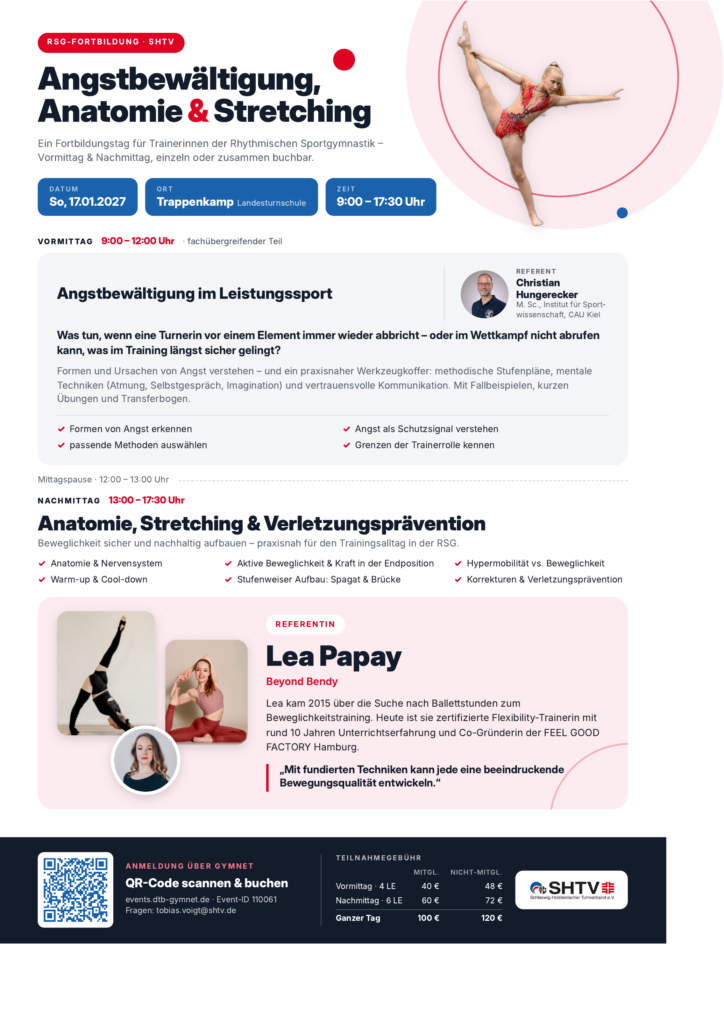 Bewerbungsplakat RSG Fortbildung für den Spitzensport
