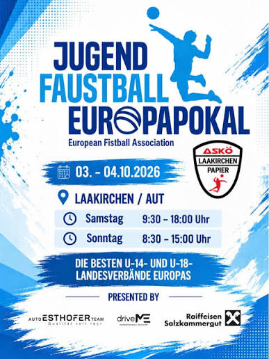 Faustball-Jugendeuropapokal 2.-4. Oktober 2026